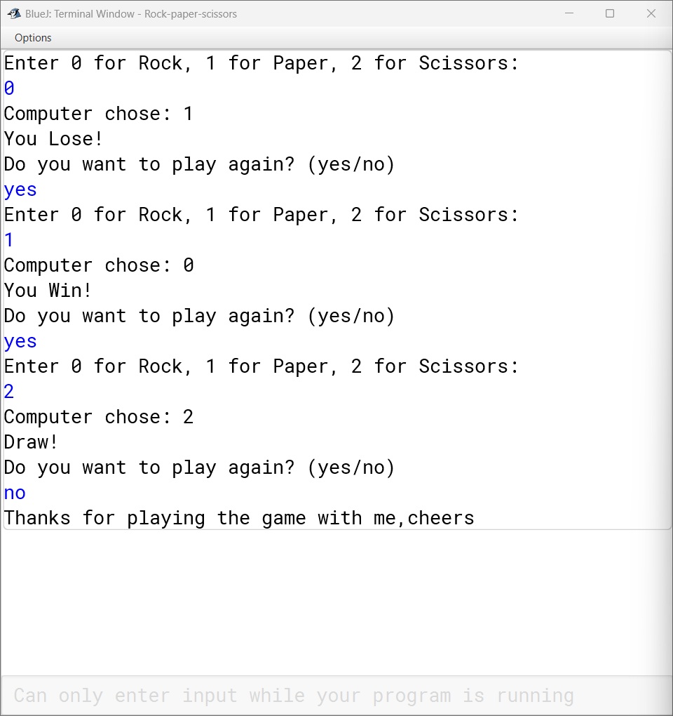 Rock Paper Scissors Game